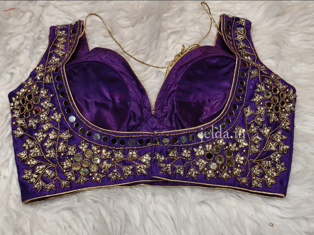 Zarkan real mirror handwork custom made blouse