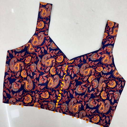 Orignal cotton ajrakh ready made blouse