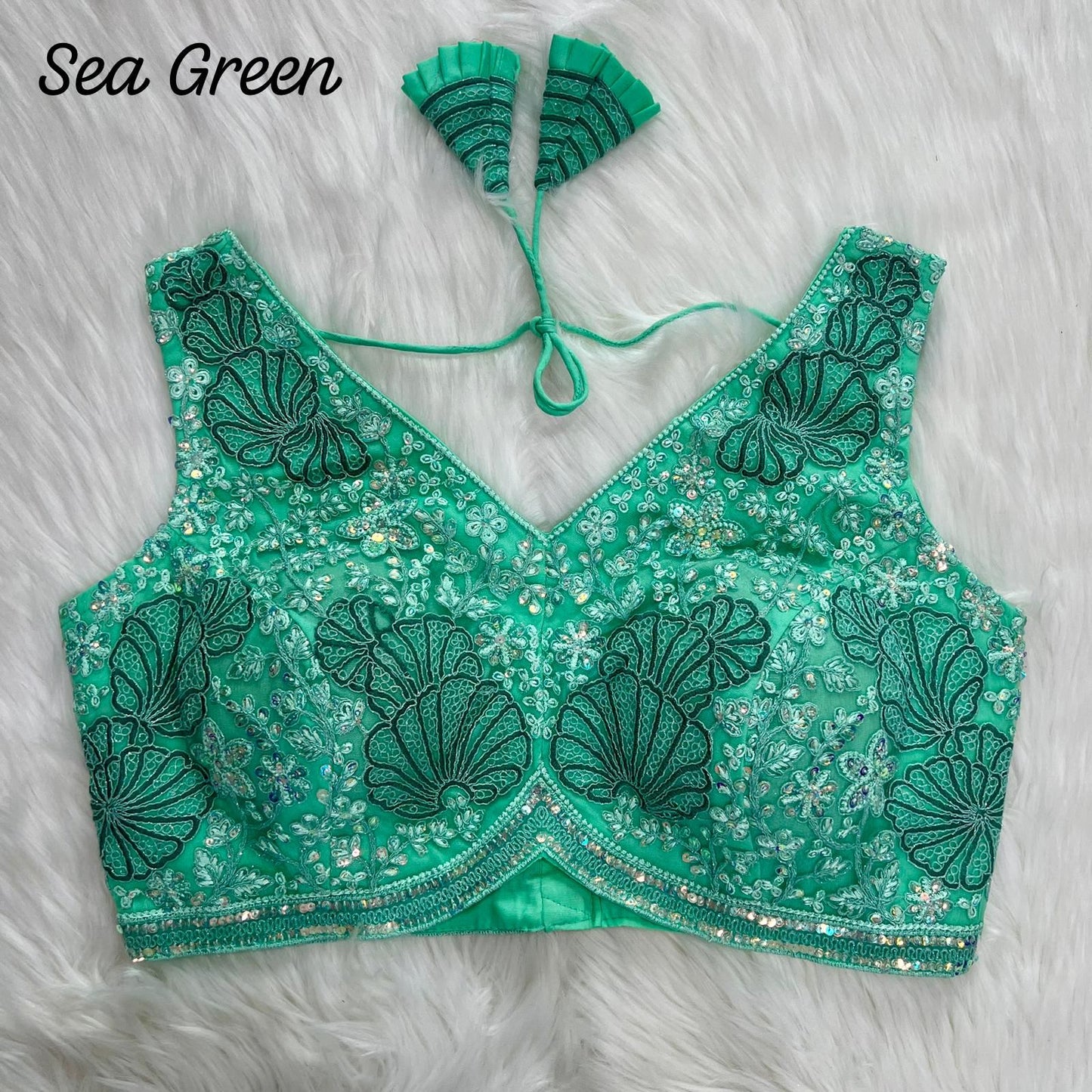 Heavy power net ready made blouse