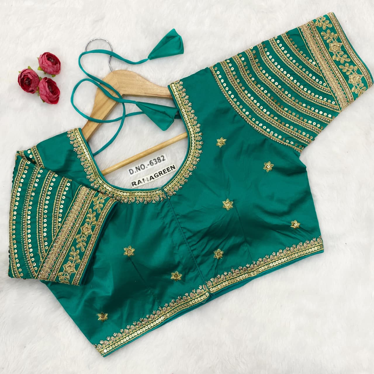 Malai Embroidery ready made blouse