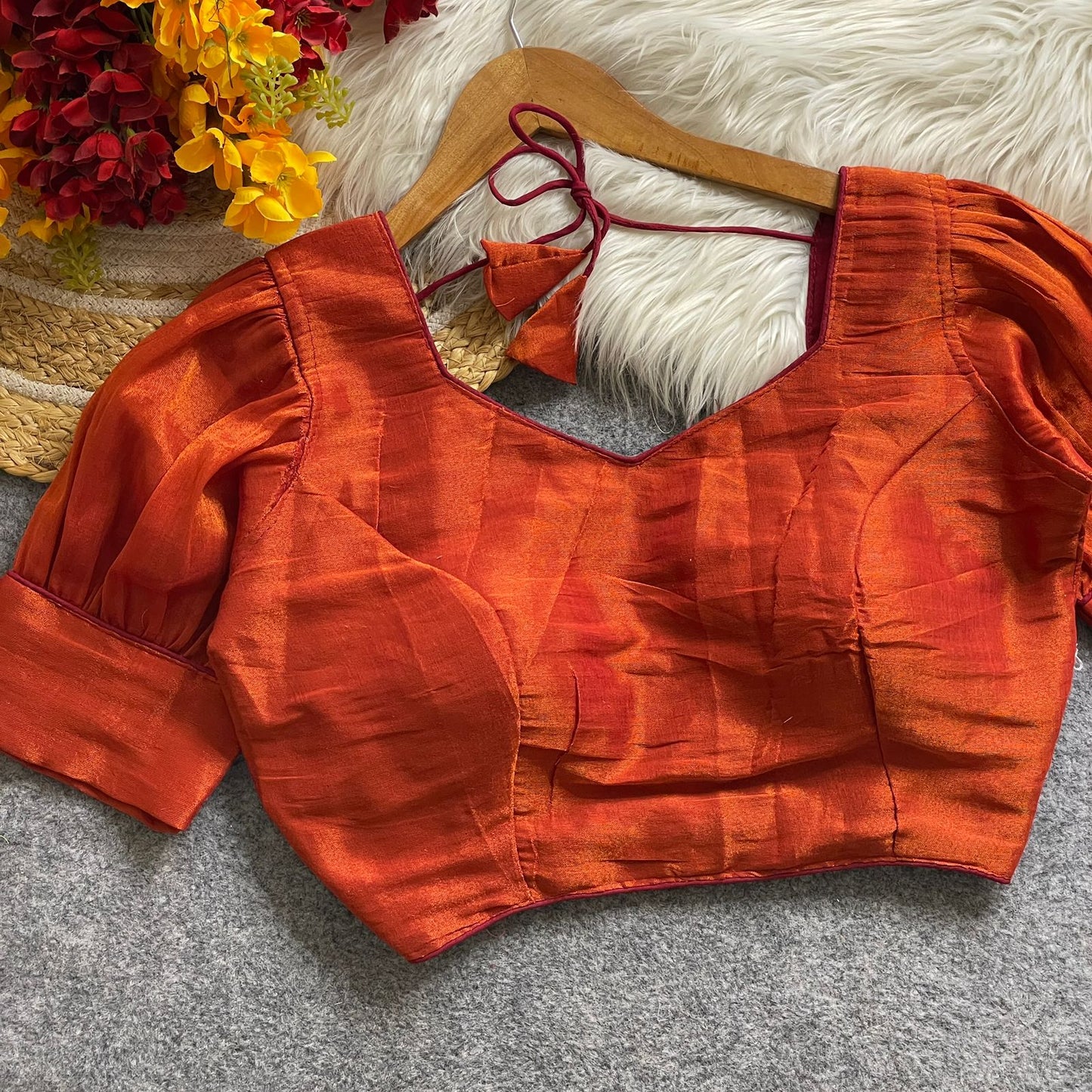 Pure Erode Silk Cotton ready made blouse