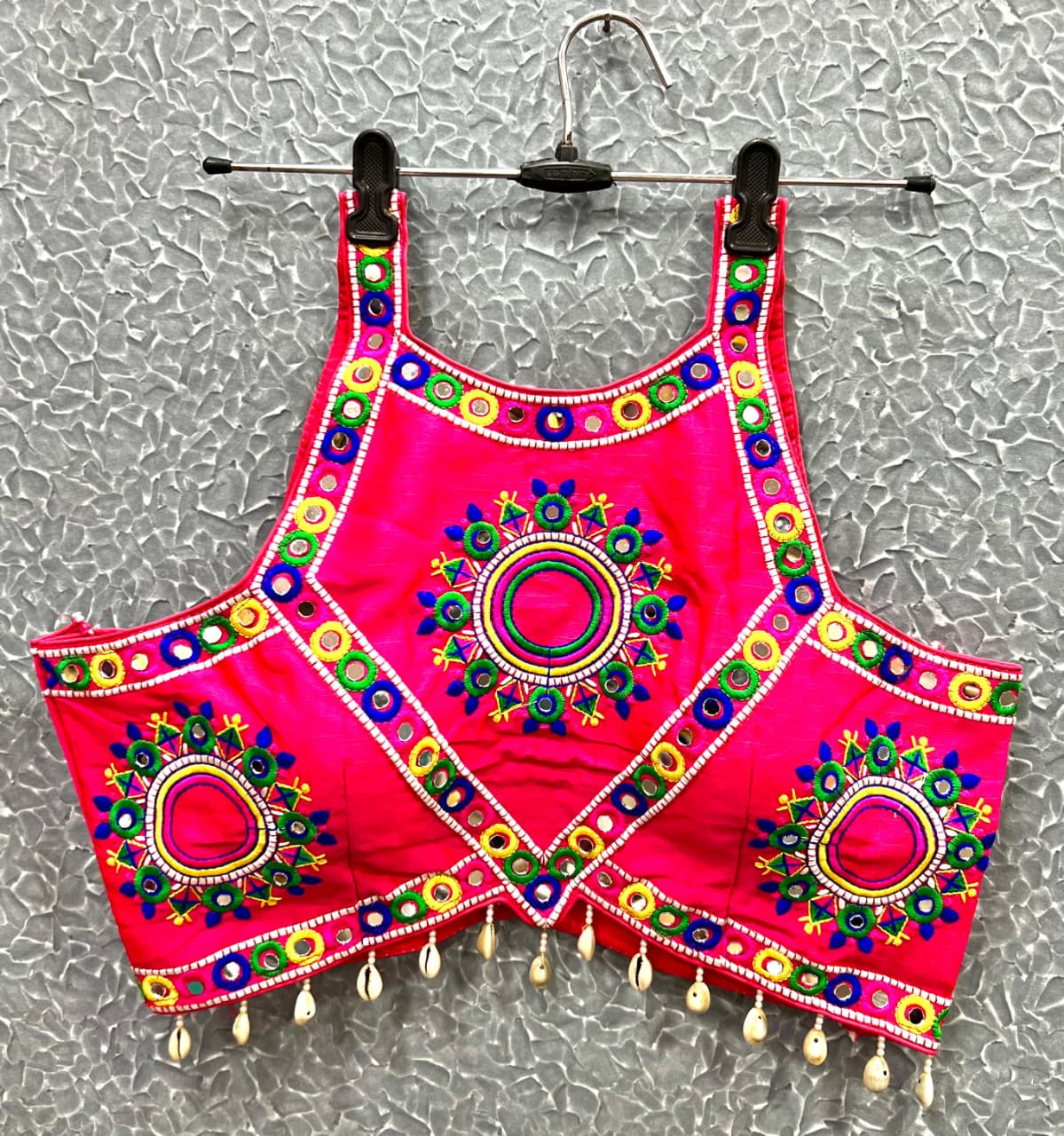 Heavy silk thread work sleeveless ready made blouse
