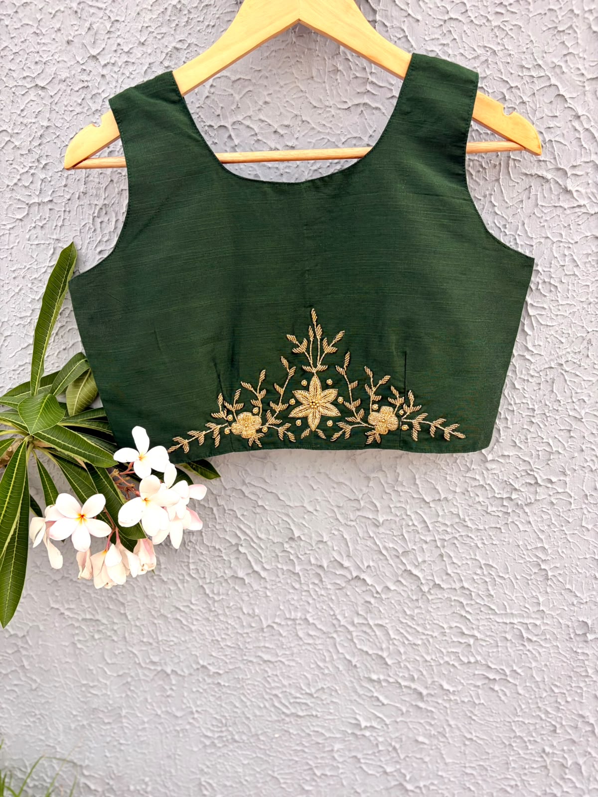 Silk hand work designer blouse