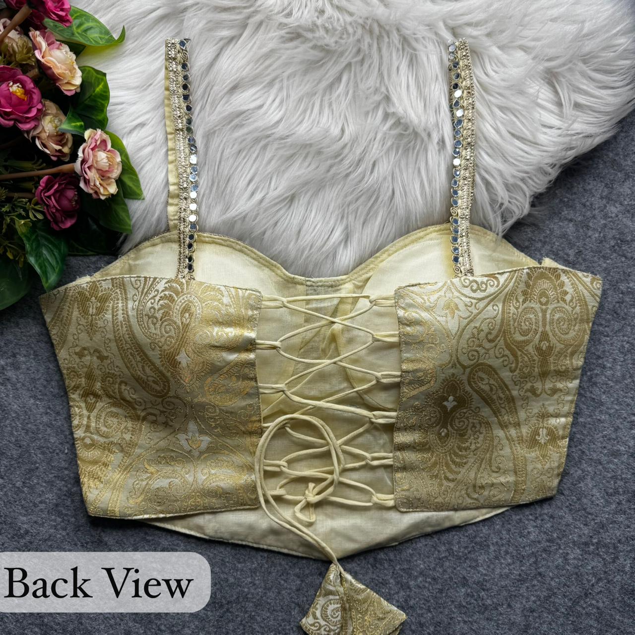 PARTYWEAR WESTERN STYLE CORSET READY MADE BLOUSE