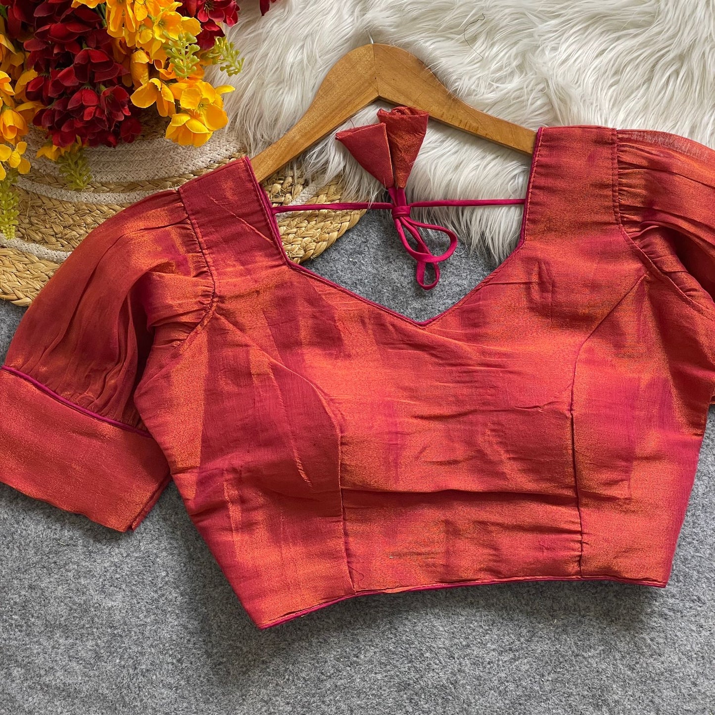 Pure Erode Silk Cotton ready made blouse