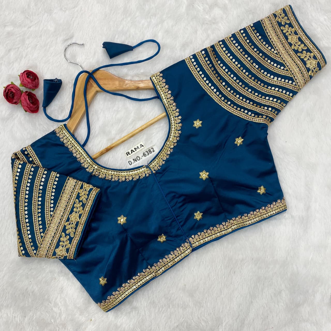 Malai Embroidery ready made blouse
