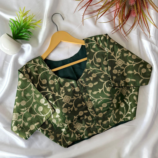 A beauty of weaving work all over ready made blouse