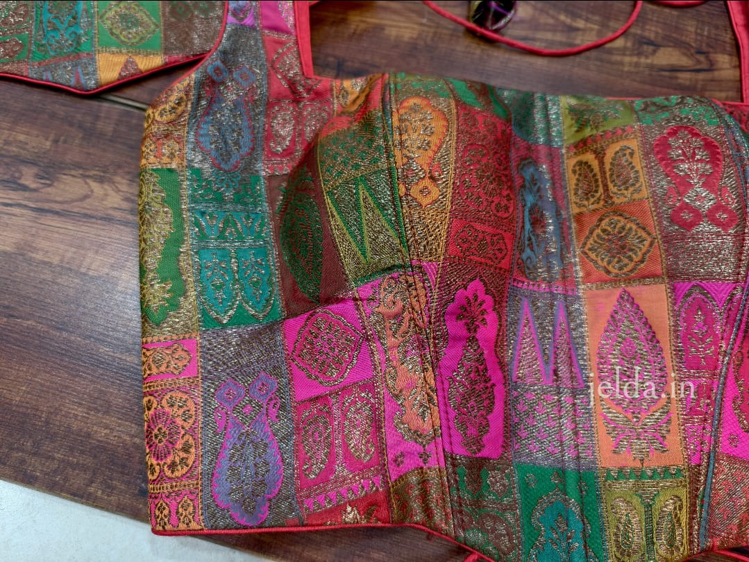 Corset multi banarsi brocade custom made blouse
