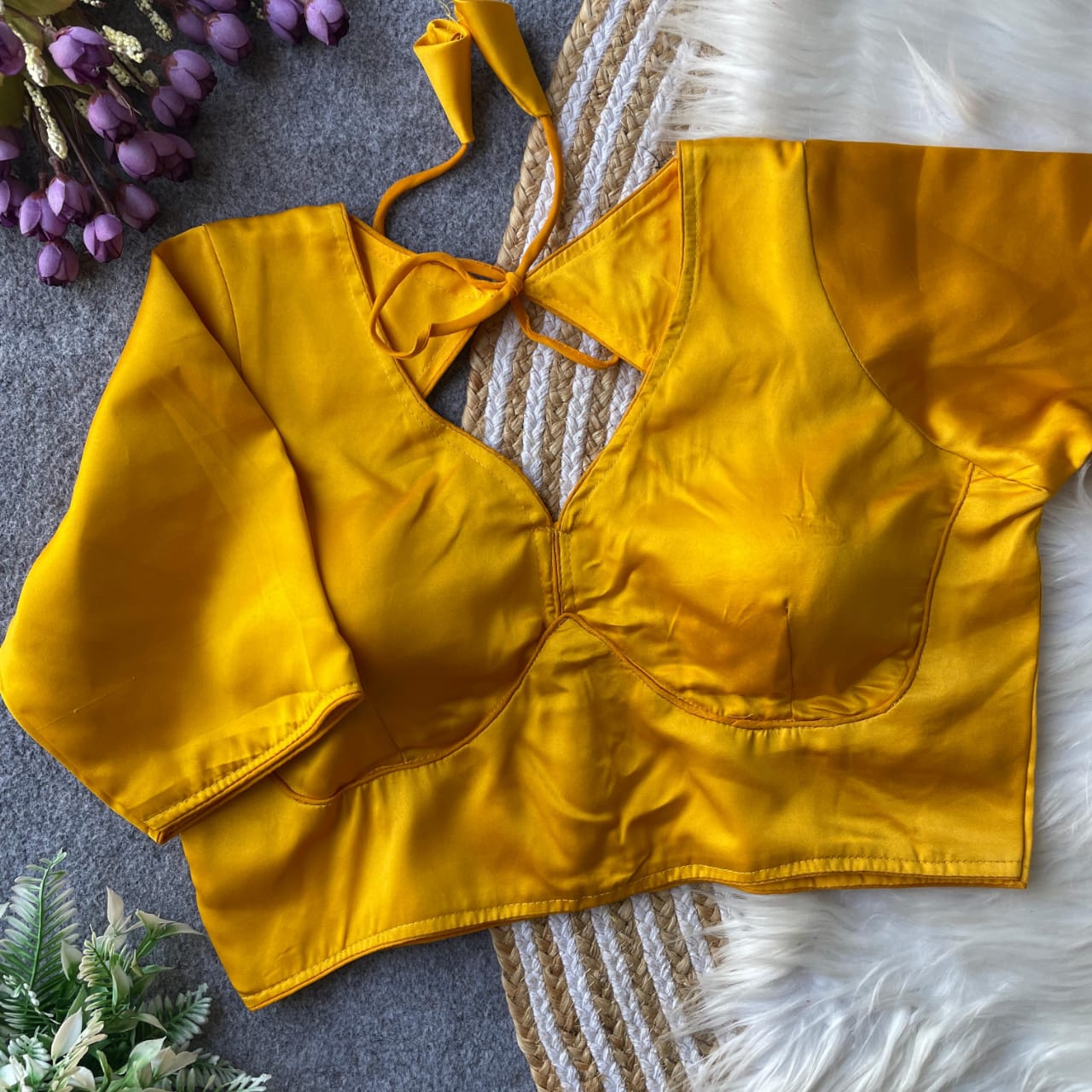 Pure malai satin - Premium Readymade Blouse