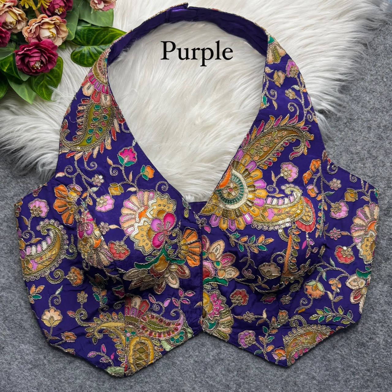 Heavy Position Work ready made blouse