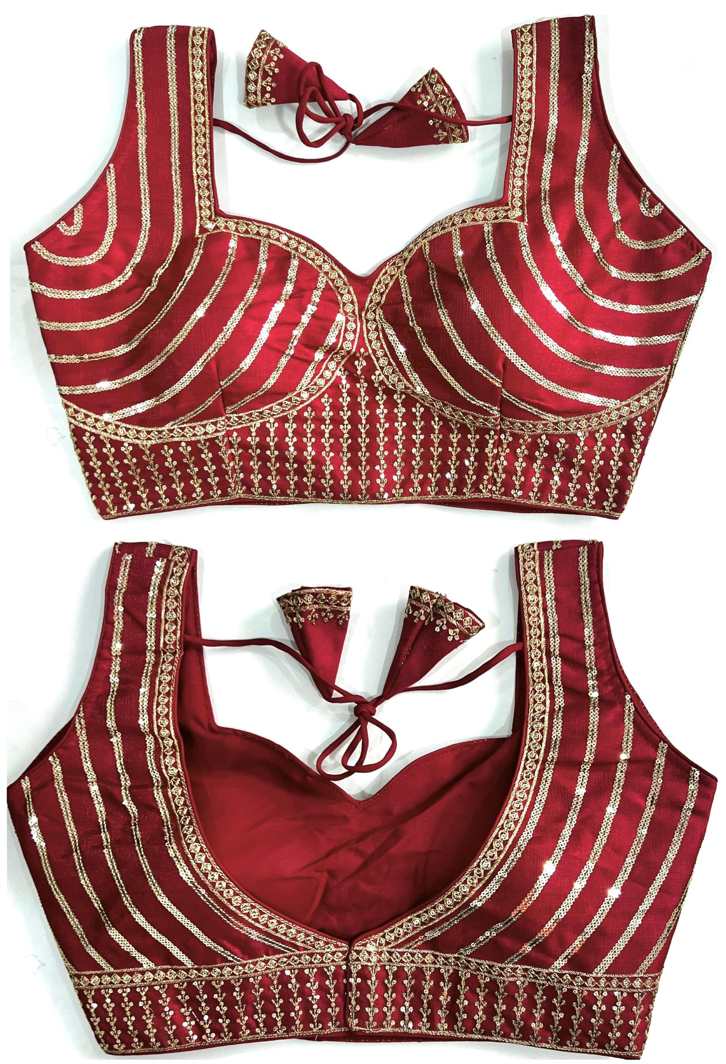 Milan silk sleeveless ready made blouse