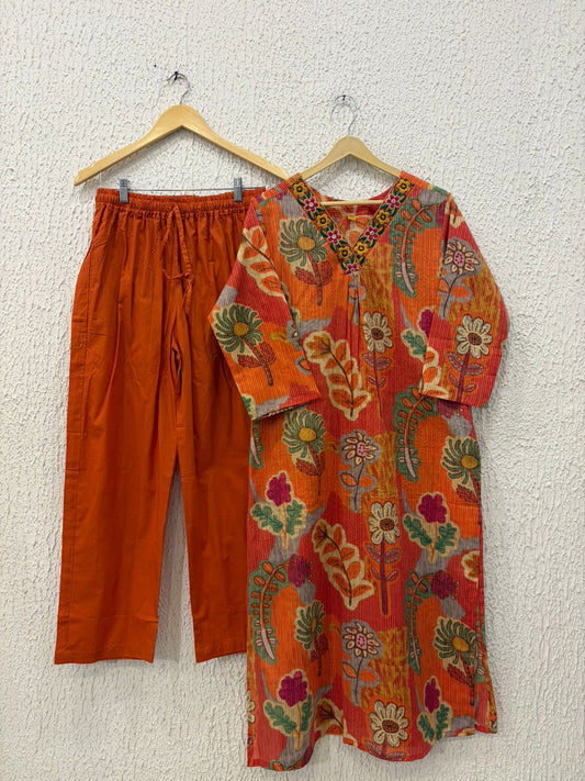 Cotton printed work 2 pieces suit