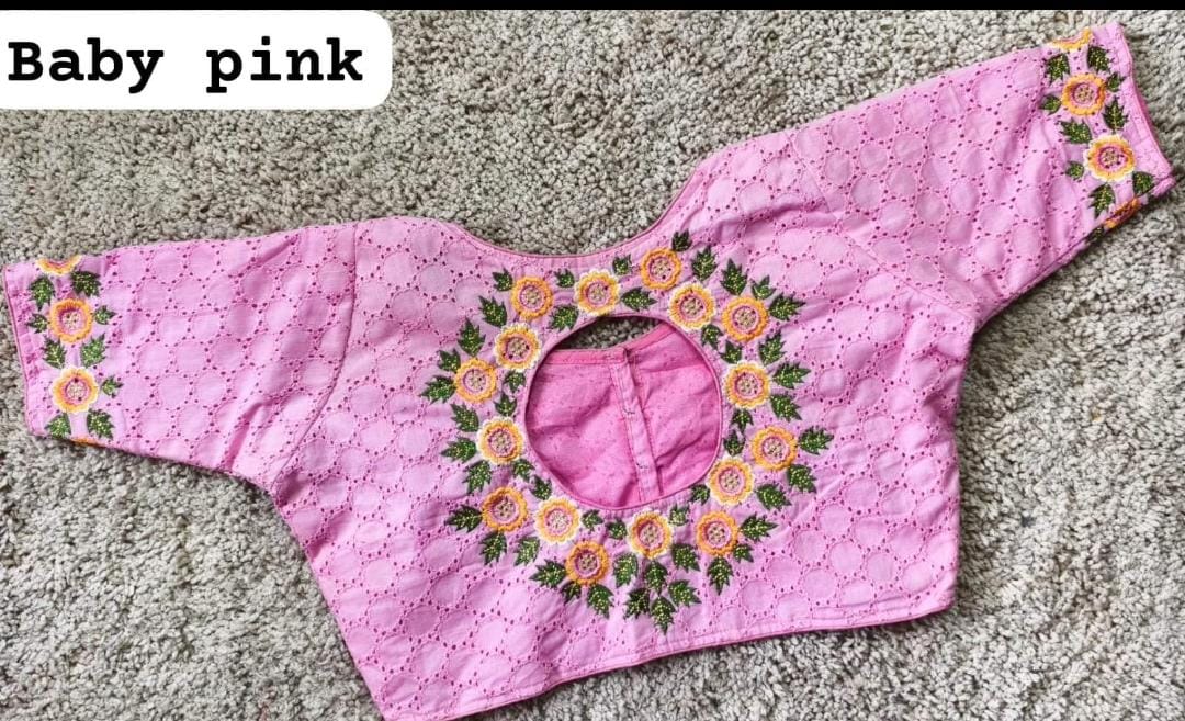 Hakoba embroidery work ready made blouse