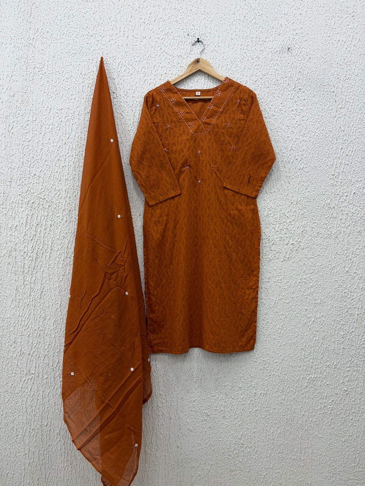 Cotton printed work salwar suit