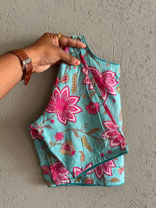 Pure Ajrakh Cotton ready made blouse