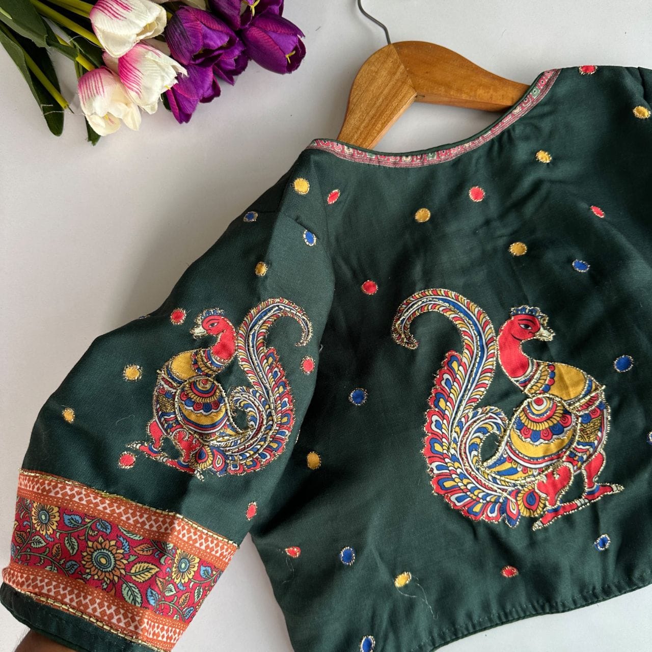 Pure Cotton Hand work ready made blouse