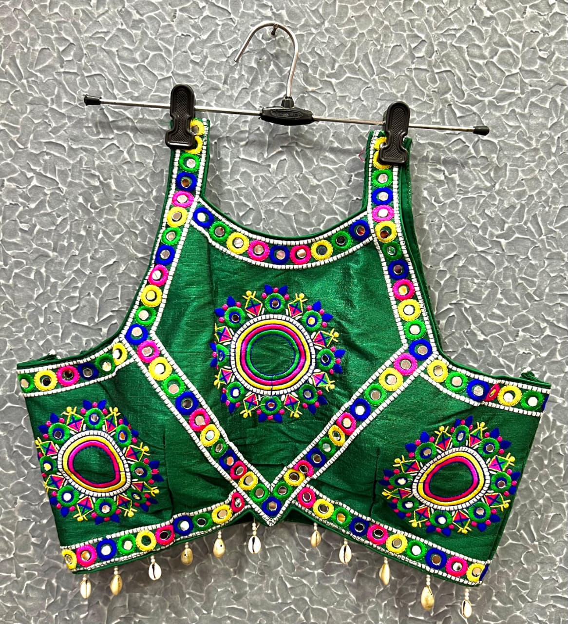 Heavy silk thread work sleeveless ready made blouse