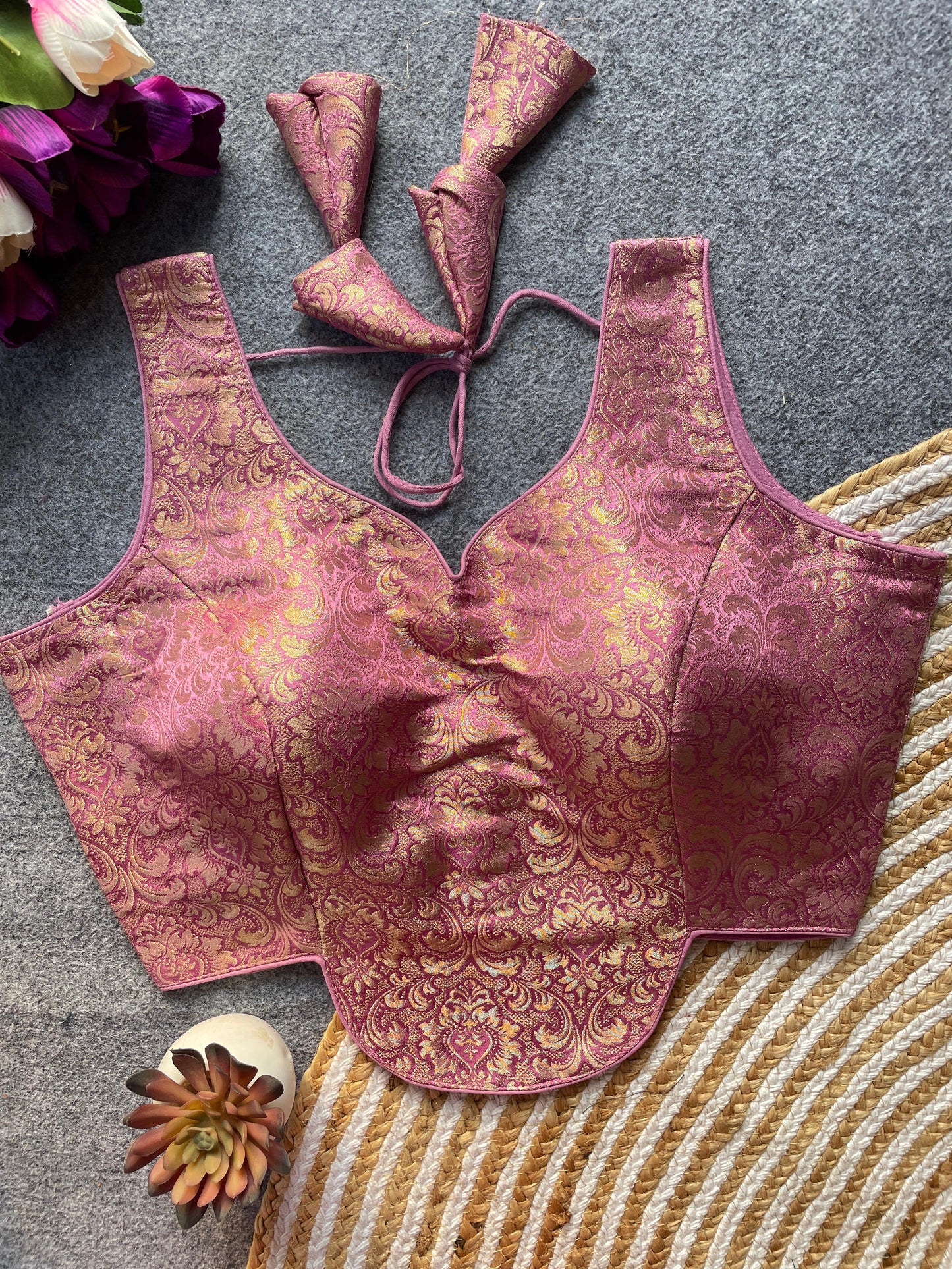 Heavy Jecard ready made blouse