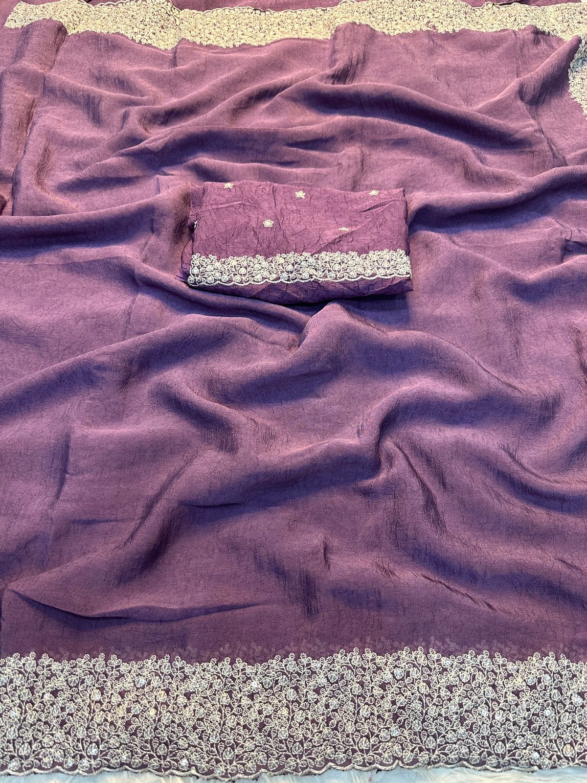 Soft Crush Silk Fabric Saree