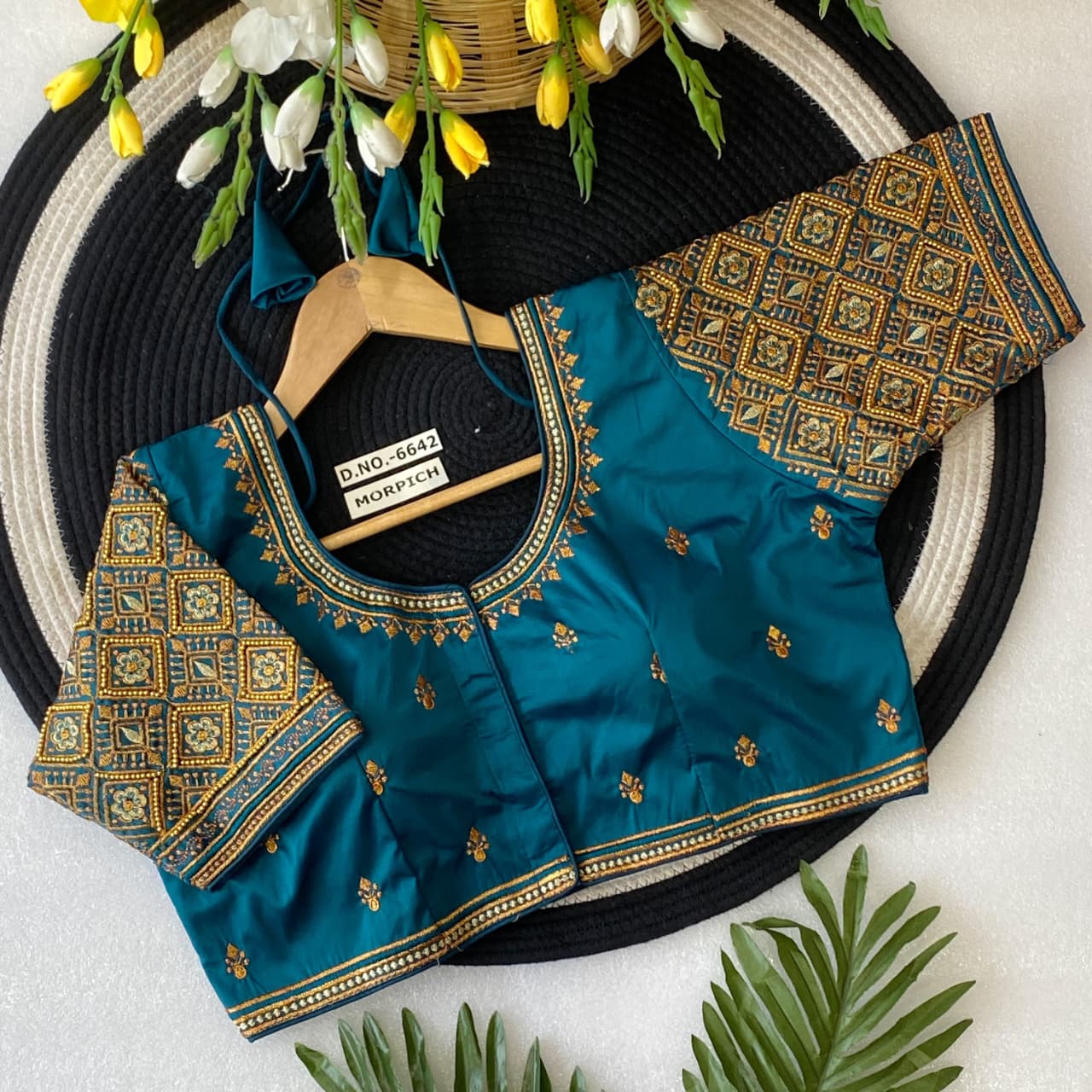 Silk Hand Work Fancy ready made blouse