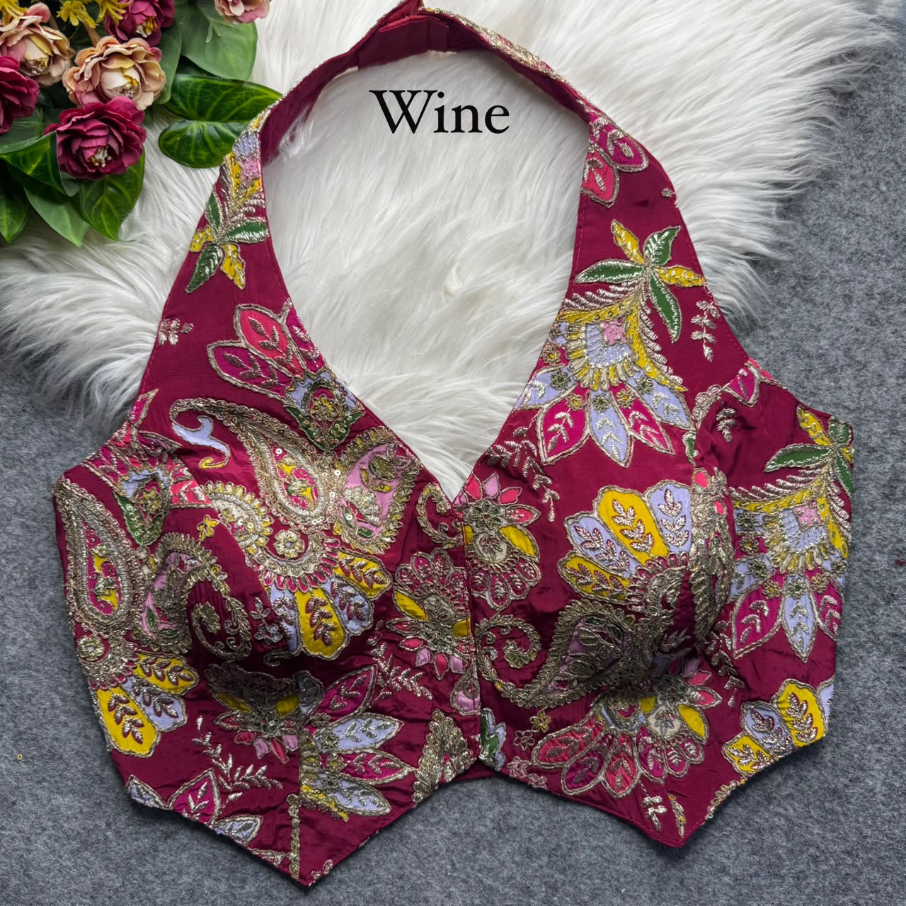 Heavy Position Work ready made blouse