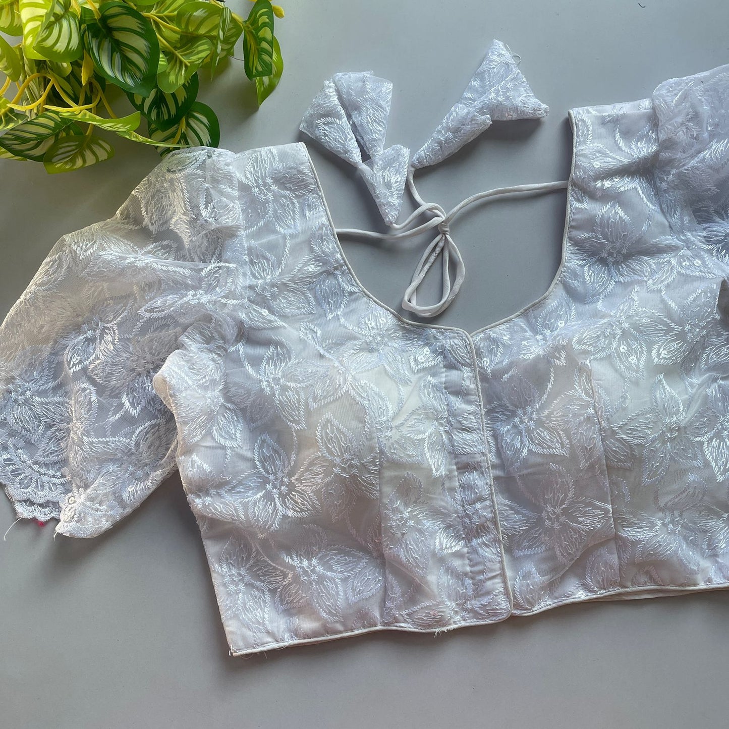 Heavy embroidery with beautiful handwork ready made blouse