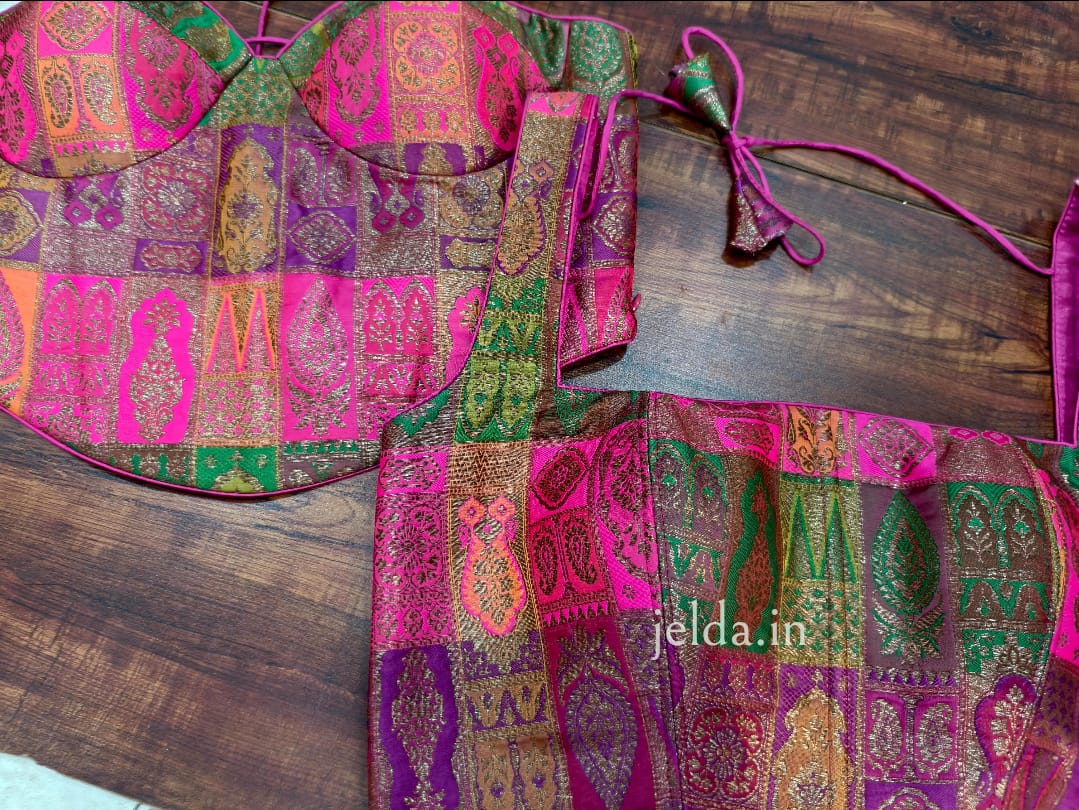 Corset multi banarsi brocade custom made blouse