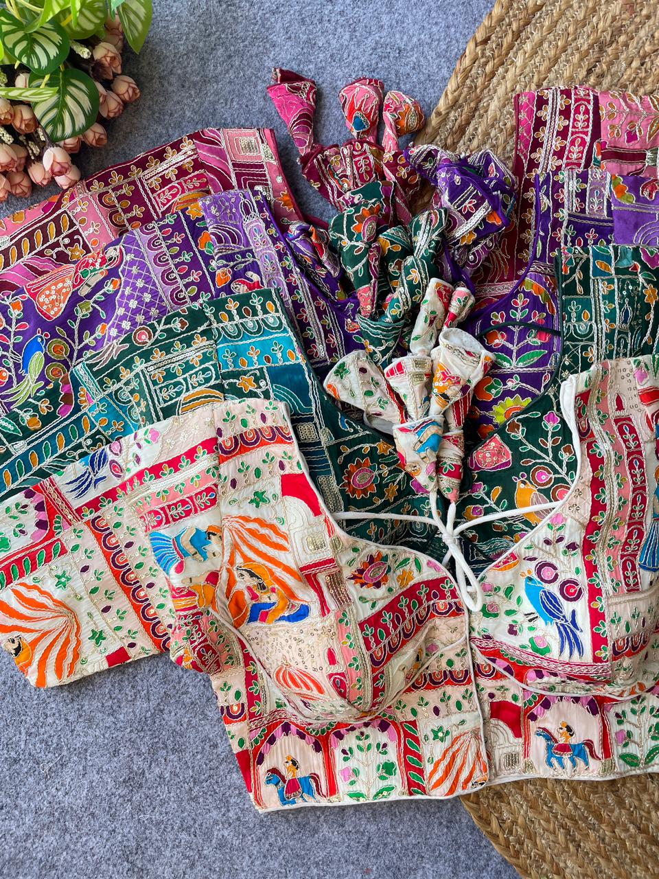 Pure Viscose Natural Creap ready made blouse