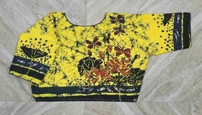 Pure silk batik boatneck ready made blouse