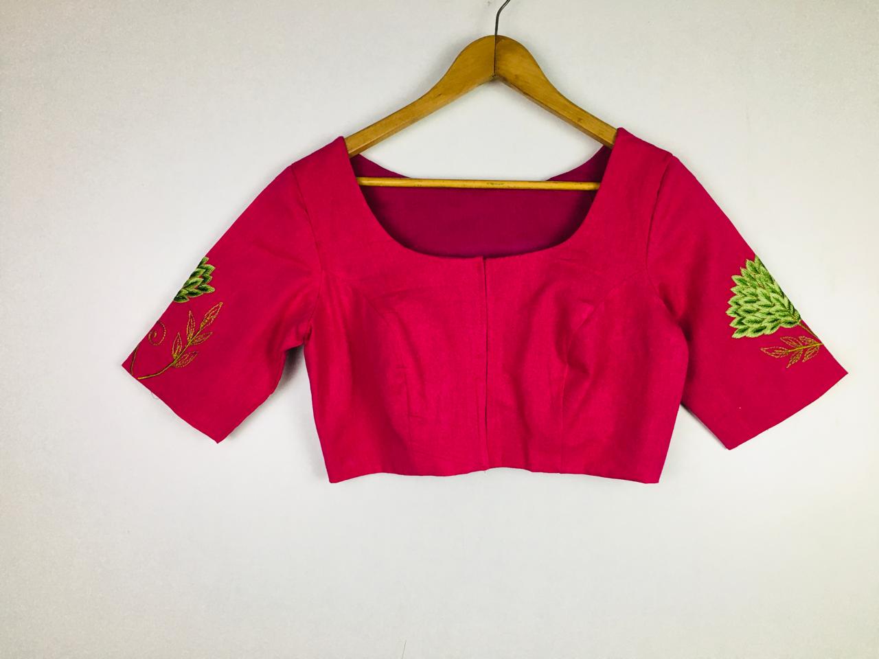 Cotton embroidered designer blouses