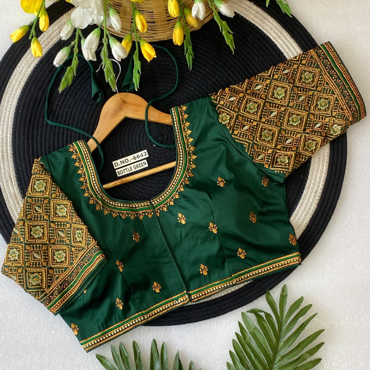 Silk Hand Work Fancy ready made blouse