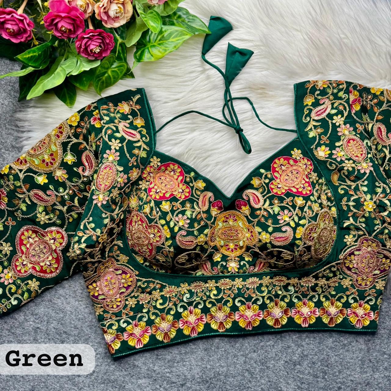 Beautiful Position Work Madhubala ready made blouse