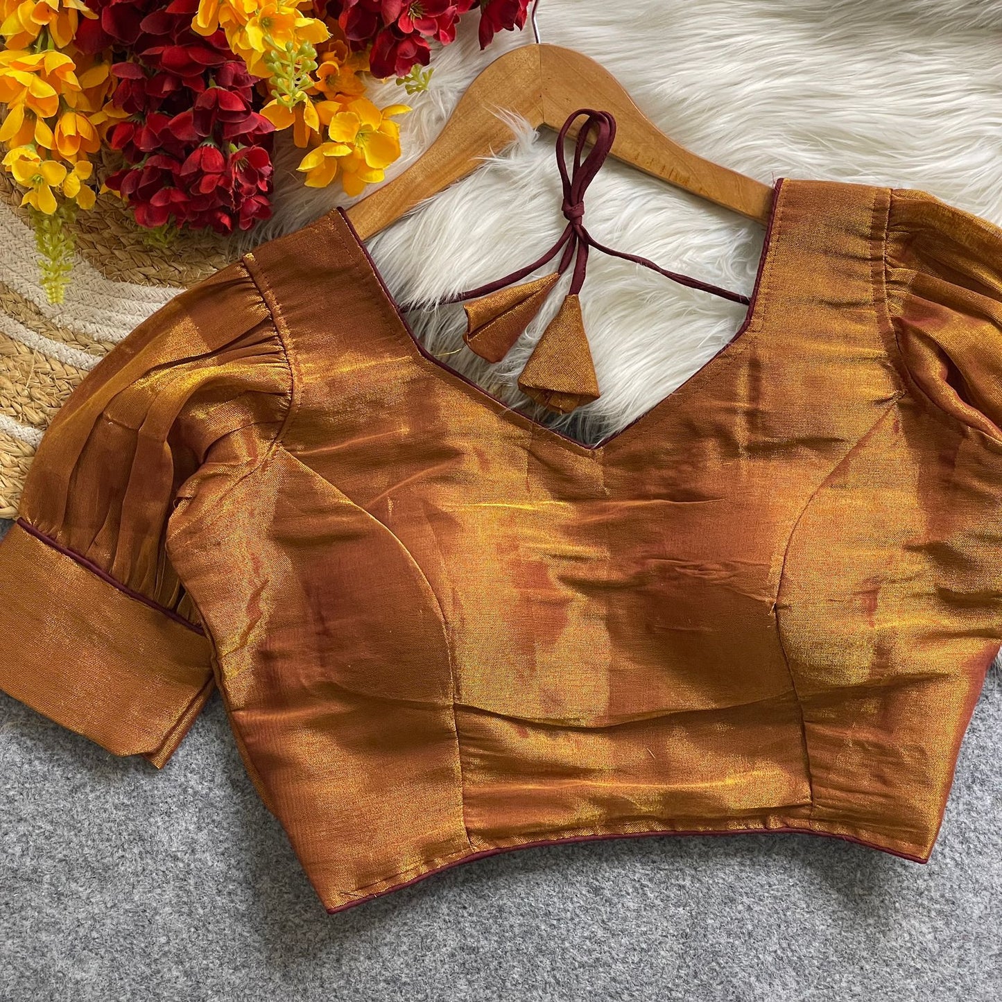 Pure Erode Silk Cotton ready made blouse