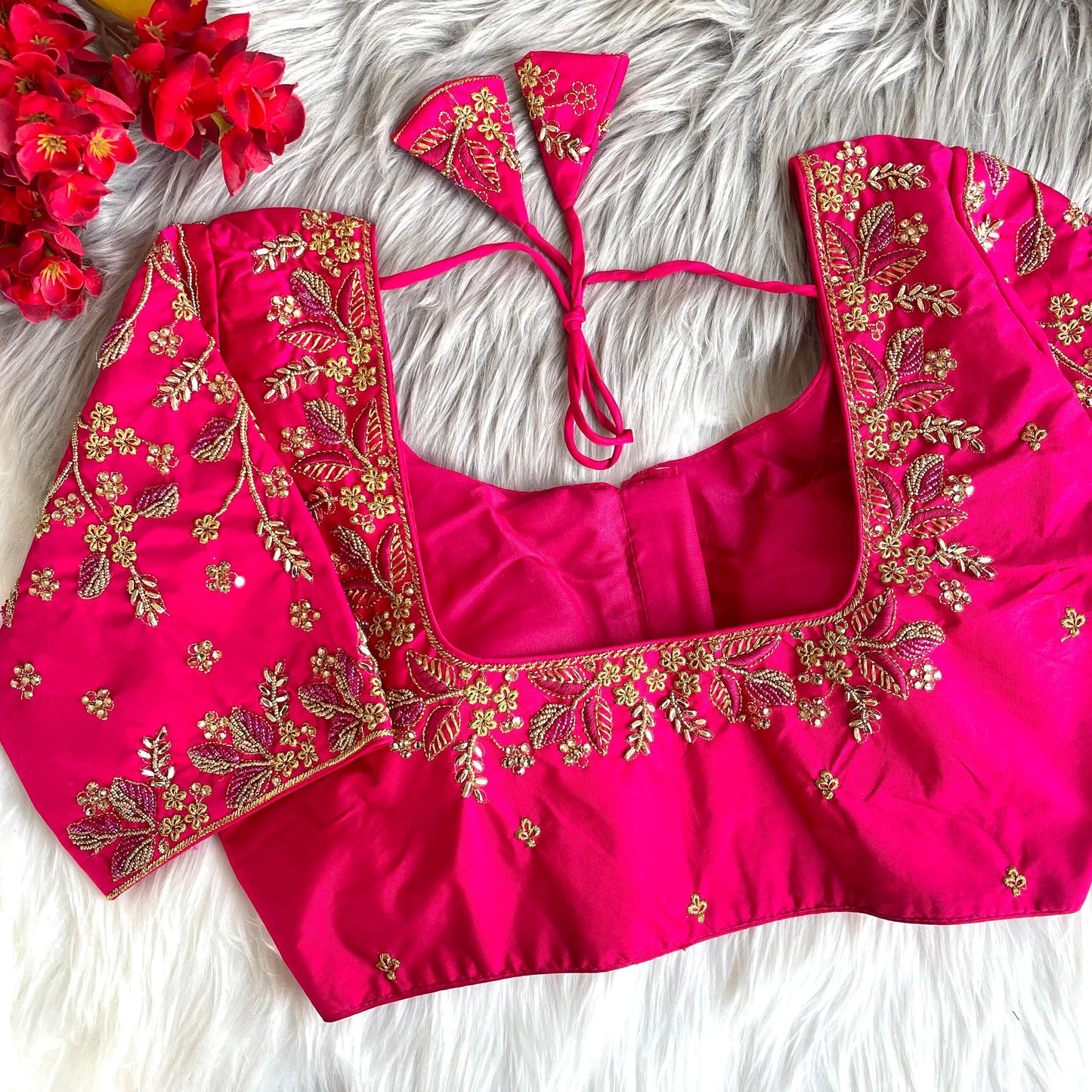 Heavy banarasi silk ready made blouse