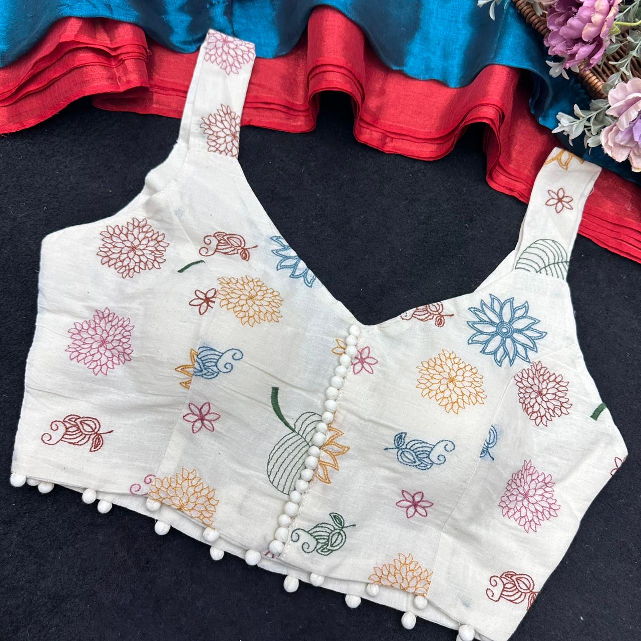presenting original camric cotton ready made blouse