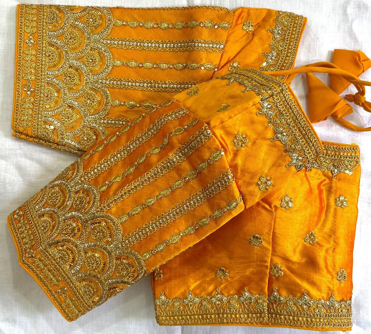 Heavy sequins + unique embroidery work ready made blouse