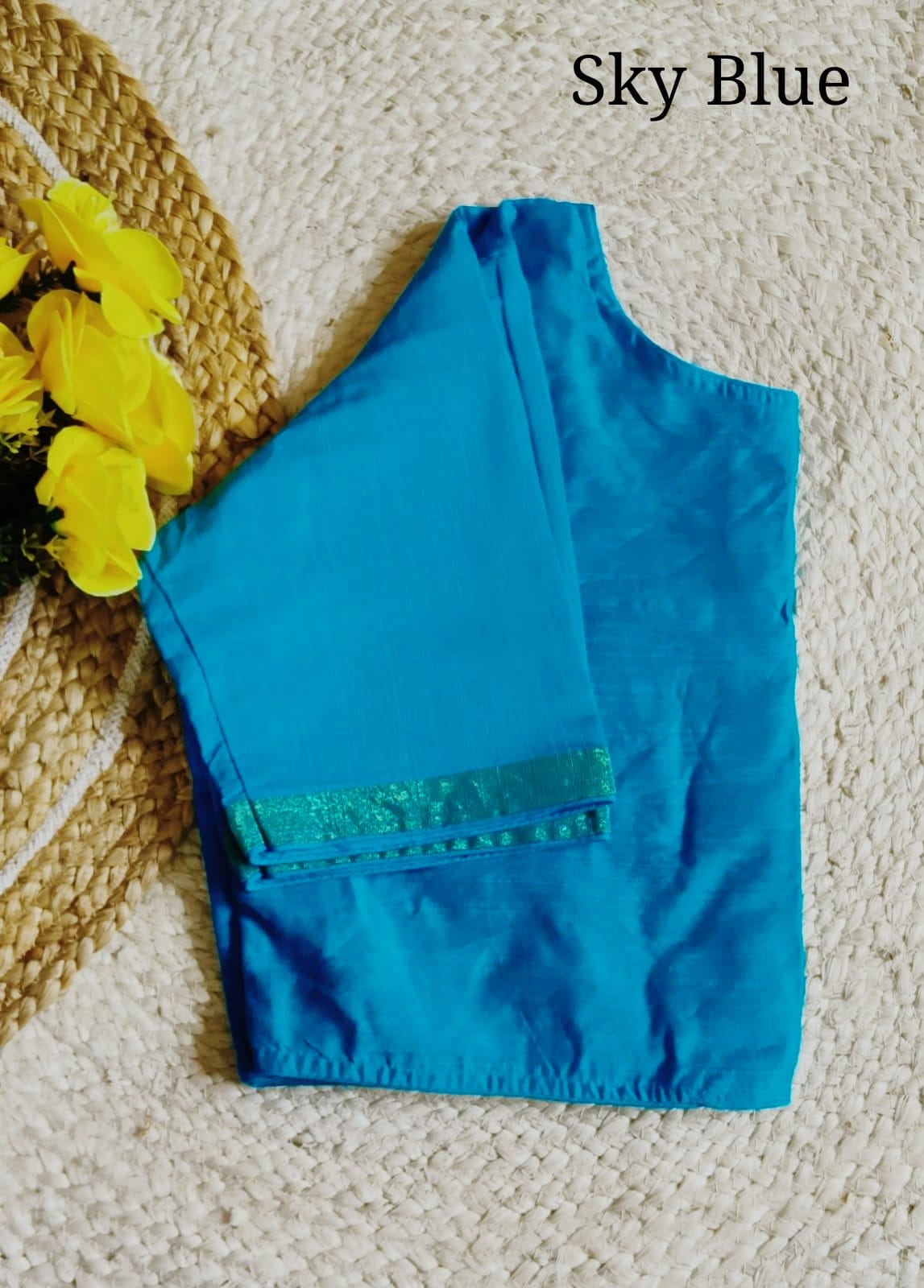 Ghicha silk boatneck ready made blouse