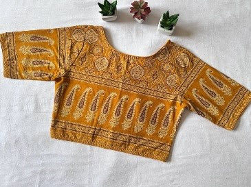 Ajrakh cotton ready made blouse