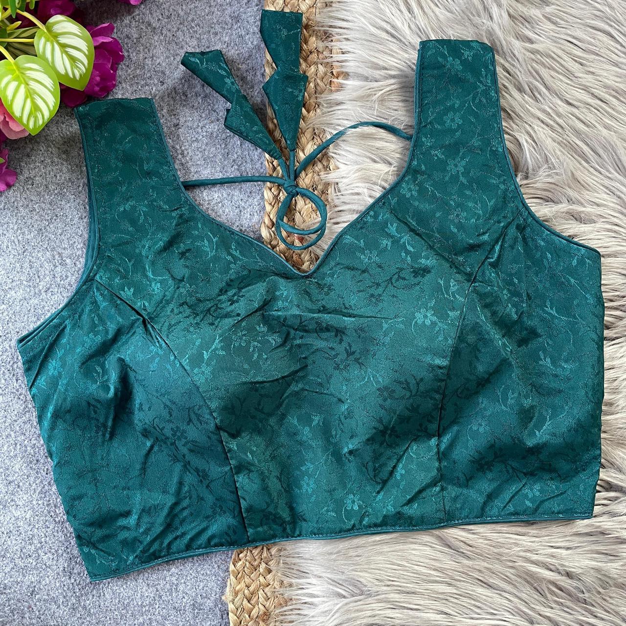 Chinon silk ready made blouse
