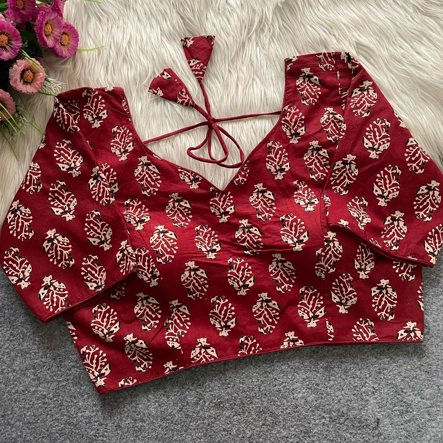 Ajrakh Cotton Galaxy ready made blouse