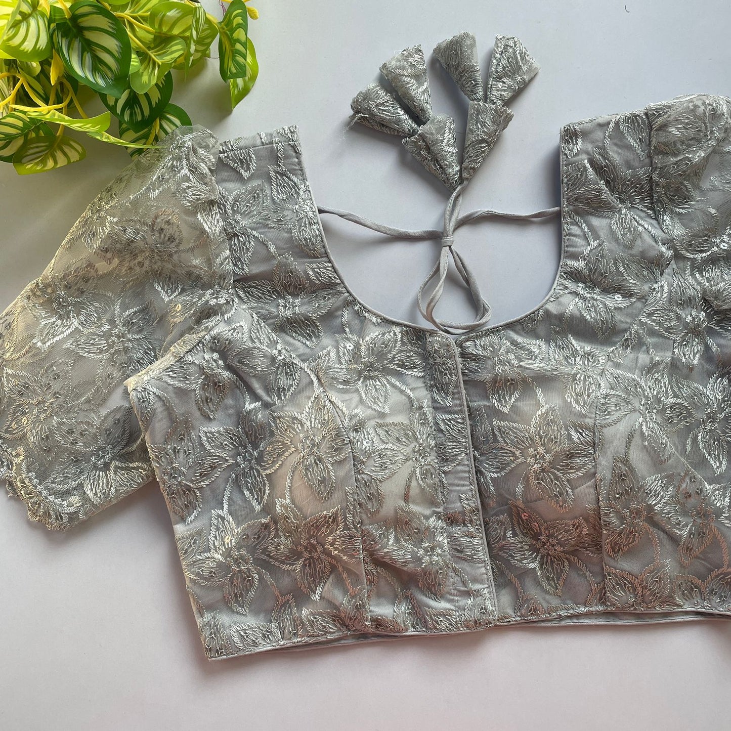 Heavy embroidery with beautiful handwork ready made blouse