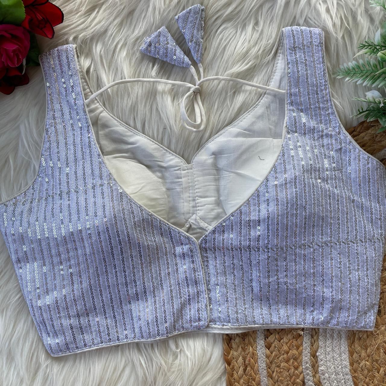 Georgette sleeveless ready made blouse