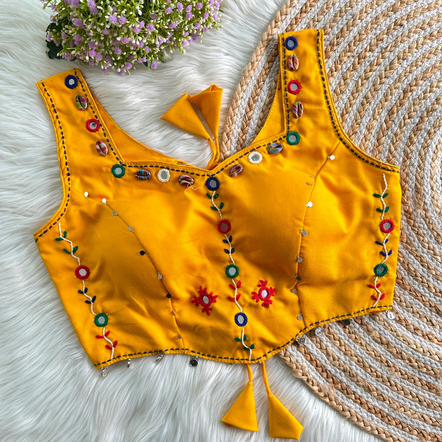 PRESENTING PURE HAND MIRROR DESIGNER READY MADE BLOUSE