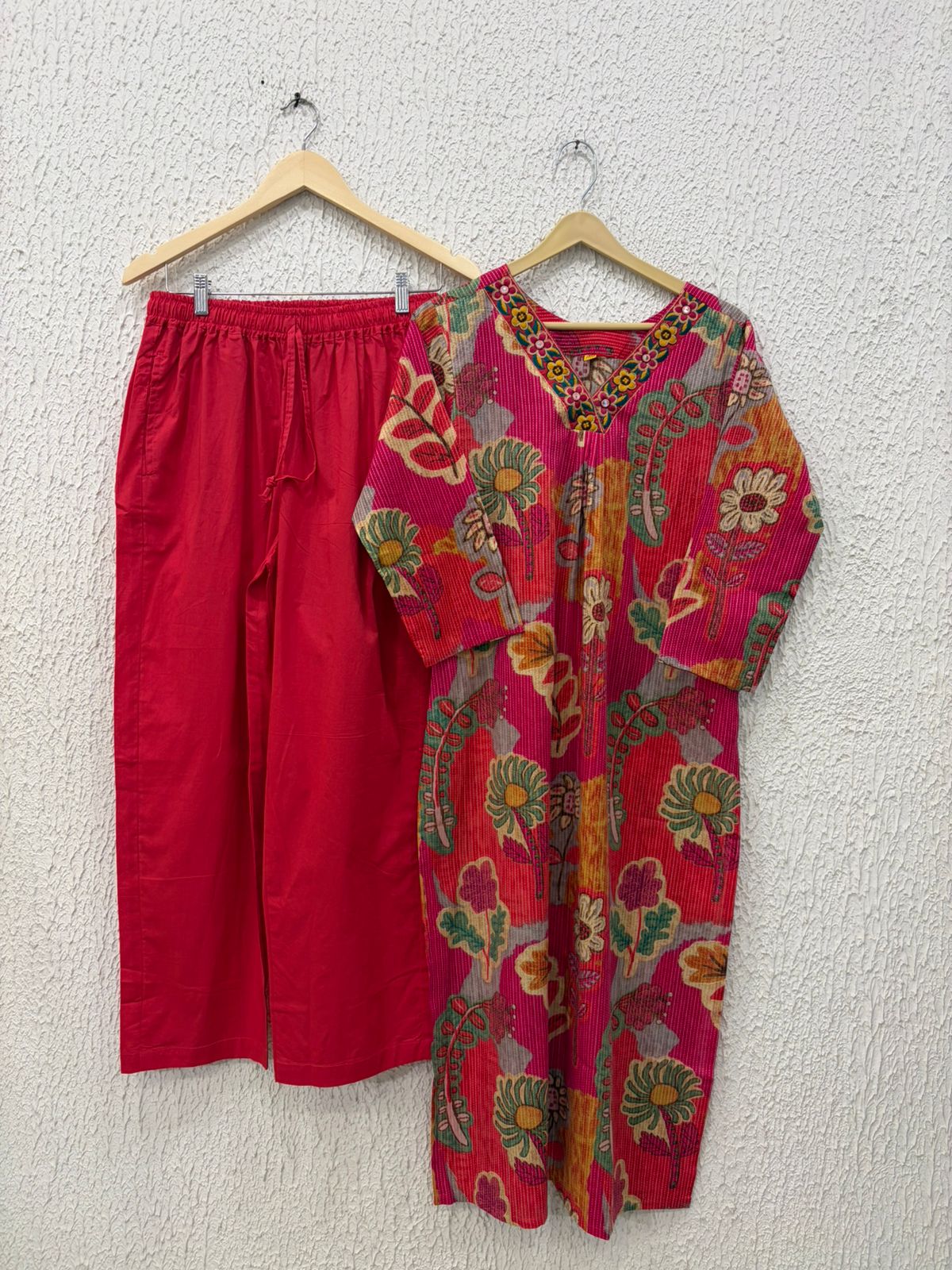 Cotton printed work 2 pieces suit
