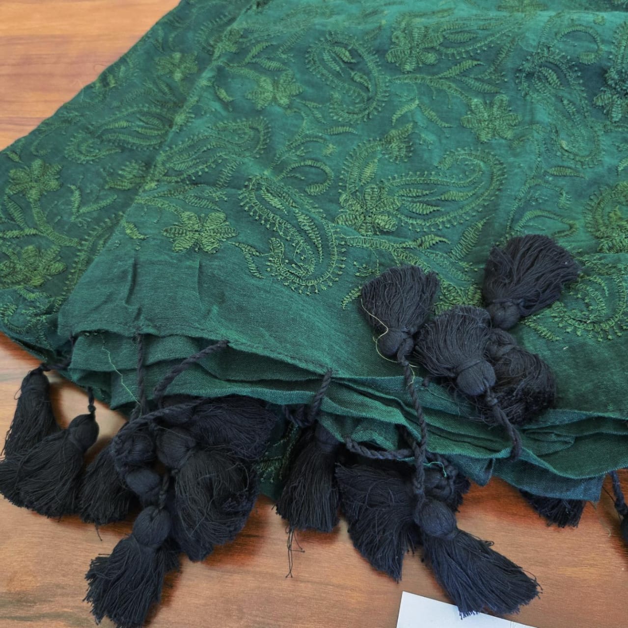 Tone-on-Tone Chikankari Artistry: Handloom Pure Mul Cotton Saree
