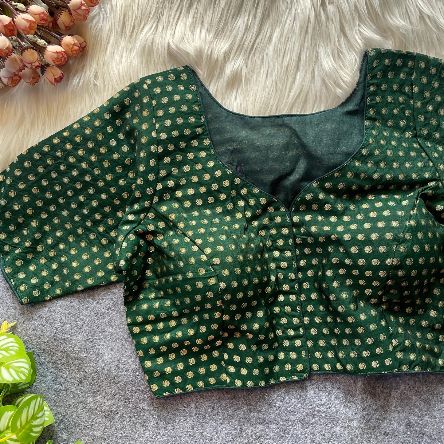 Heavy Jecard buti fancy ready made blouse