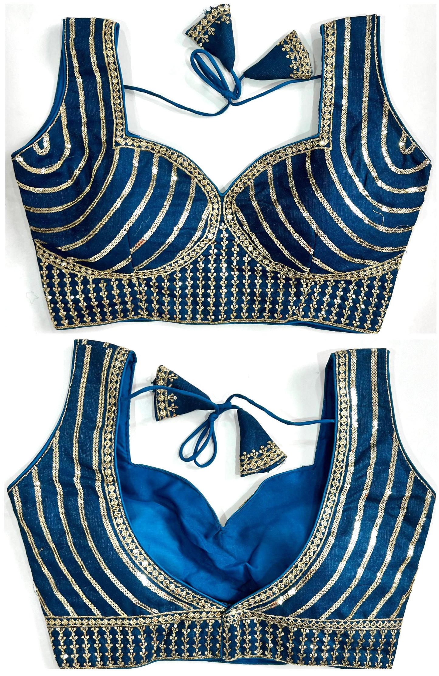 Milan silk sleeveless ready made blouse