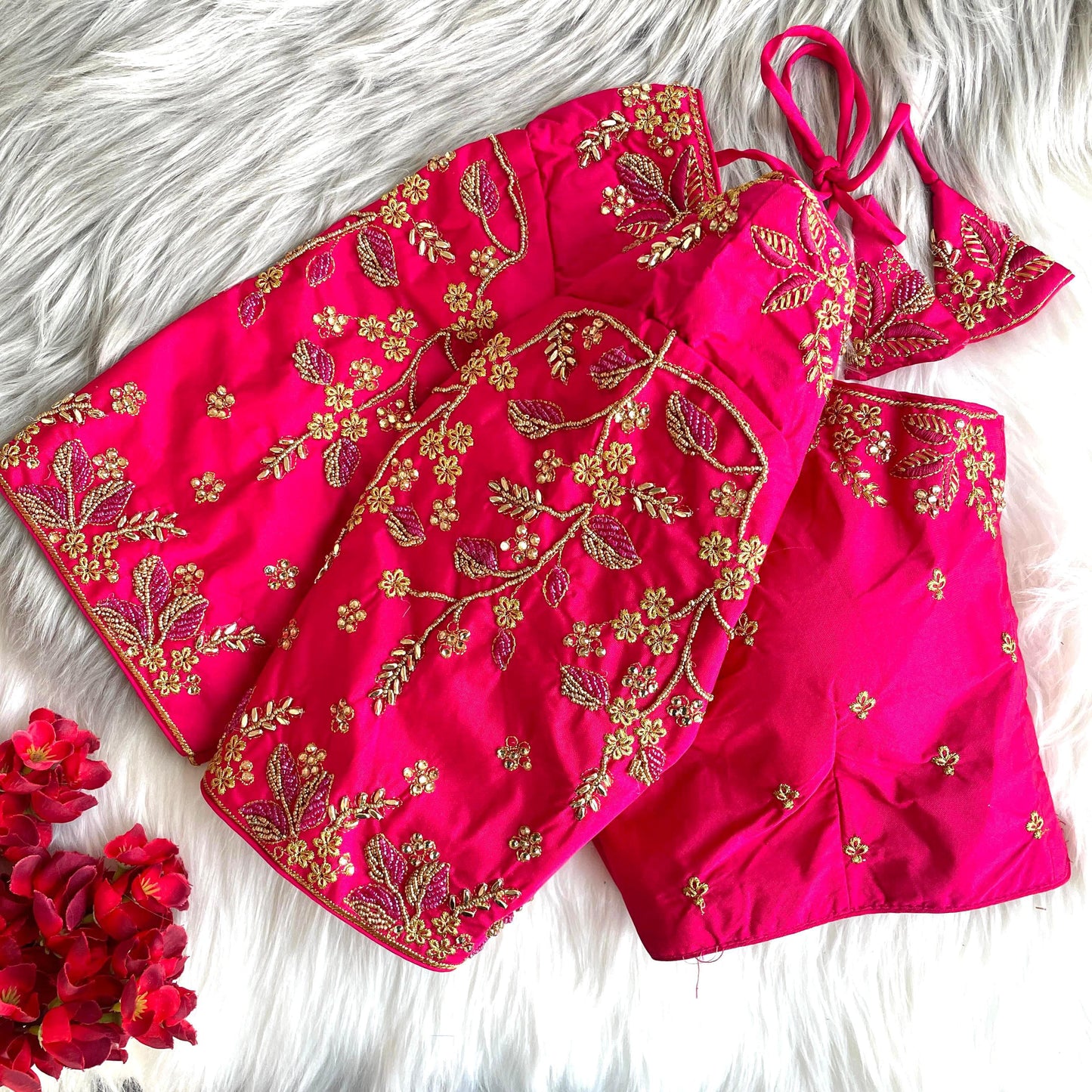 Heavy banarasi silk ready made blouse