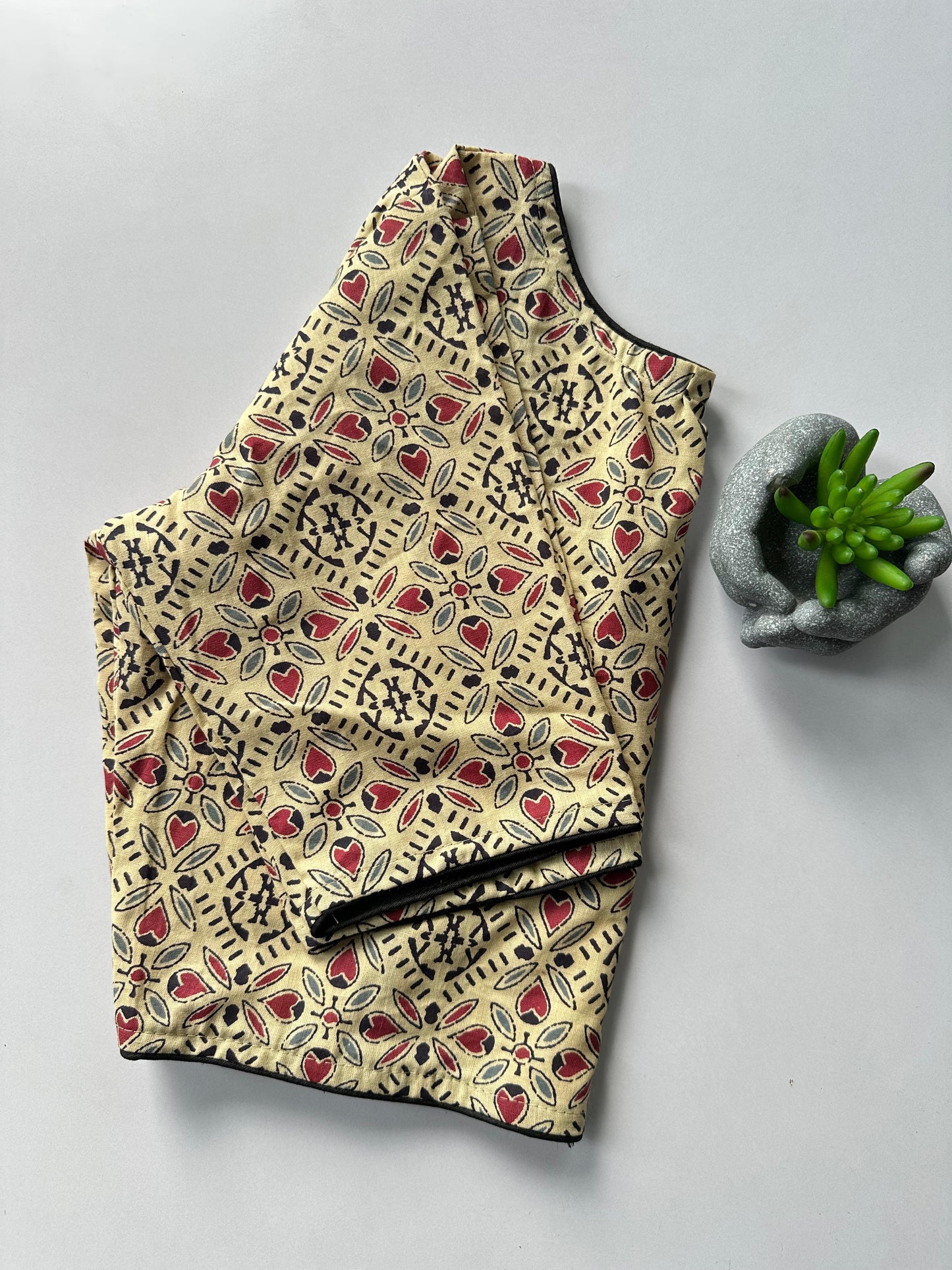 Presenting pure ajrakh handBlock/ikkat/indigo cotton ready made blouse
