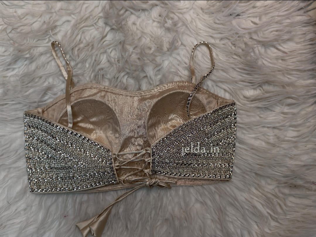Beeds, pearl handwork custom made blouse